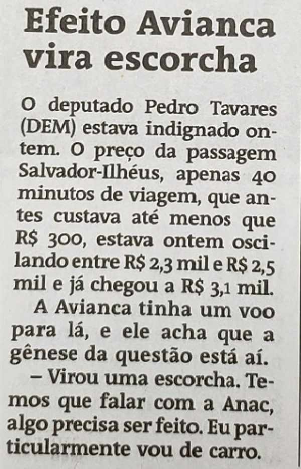 Pedro Tavares expõe sua indignação em relação à prática abusiva das tarifas aéreas