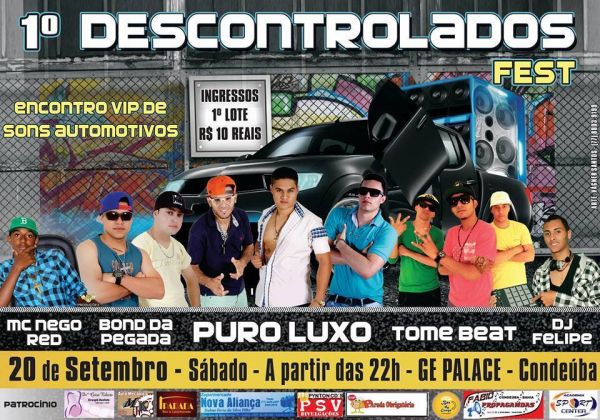 Condeúba: 1º Descontrolados Fest será dia 20 de Setembro